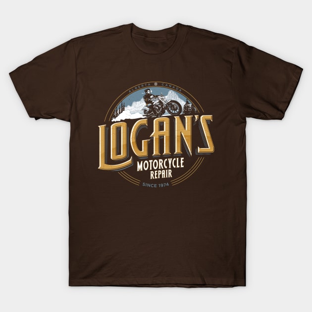 Logan's Motorcycle Repair T-Shirt by djkopet